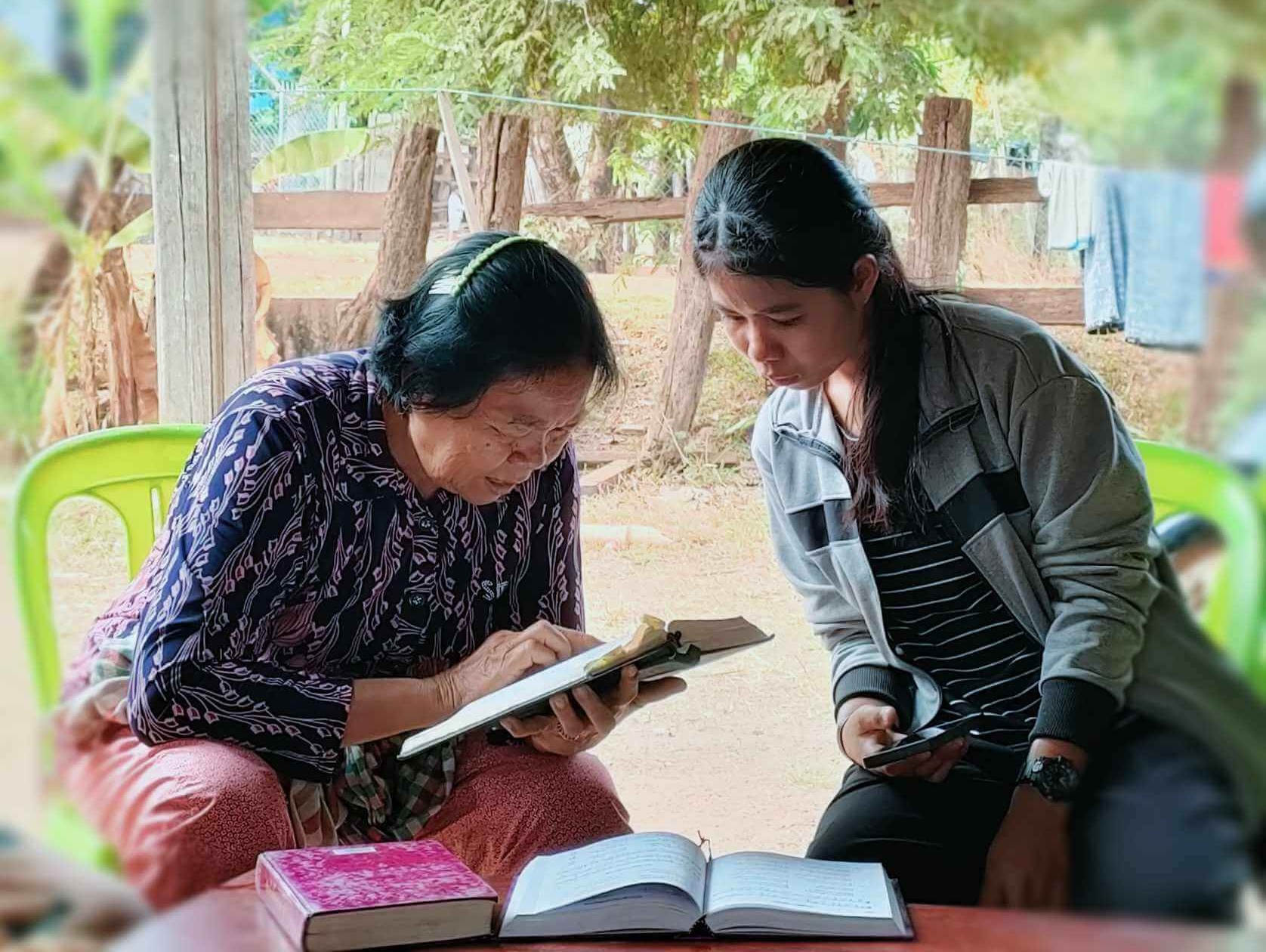 Daneth studying with new believer